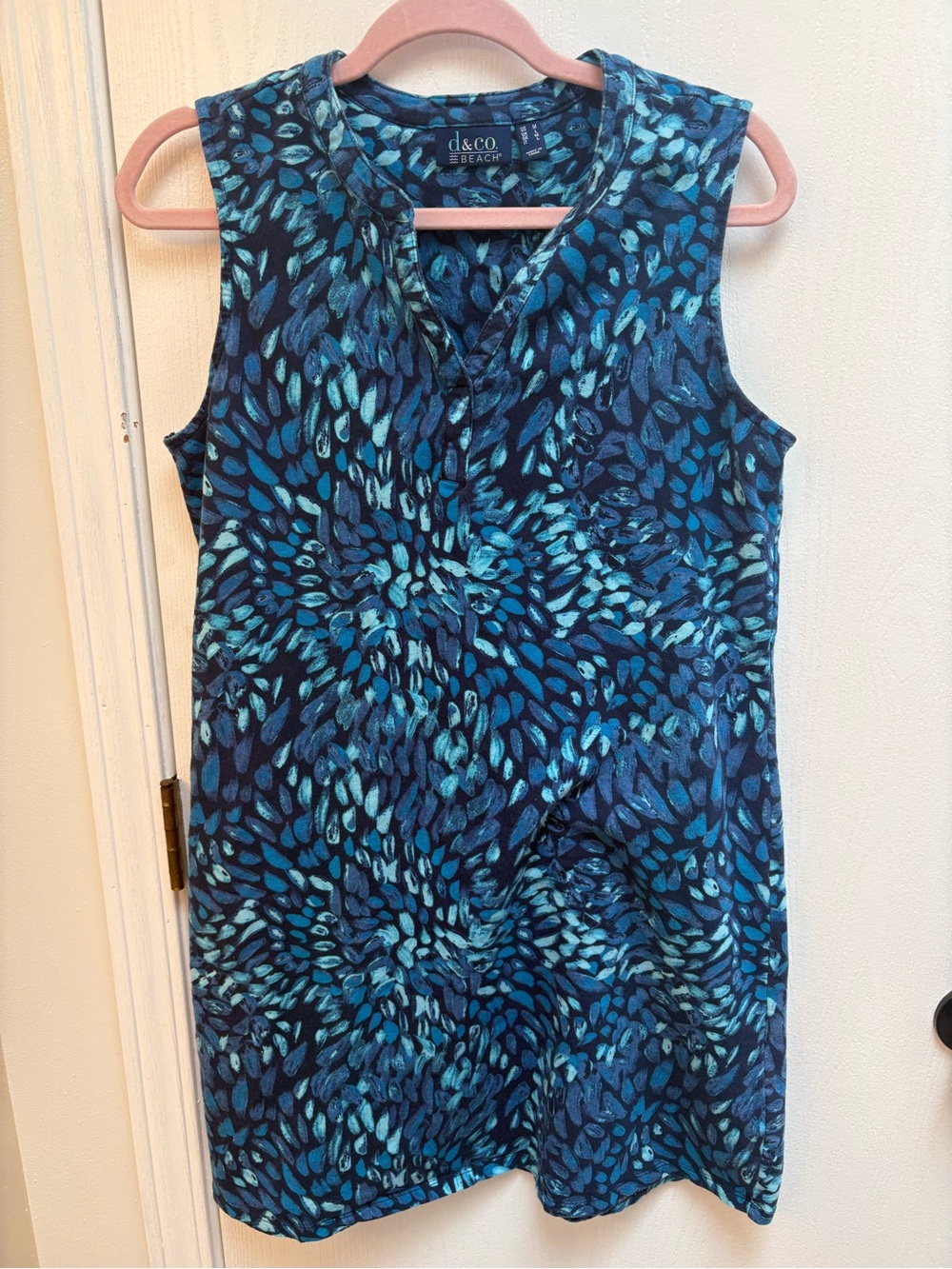 d&co. Beach Teal & Navy Sleeveless Mini Dress